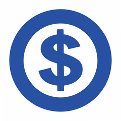 Obraz premium Green dollar sign in circle illustration