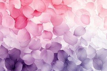 Fototapeta premium Ombre watercolor pattern featuring soft pink and purple petals blending seamlessly in a serene artwork