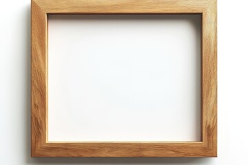 A Simple Wooden Frame Against A White Background