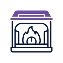 fireplace  dual tone icon. vector icon for your website, mobile, presentation, and logo design.