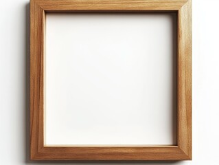 A simple wooden picture frame with blank space