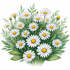 Daisies in a grass