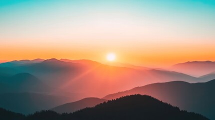 Obraz premium Sunrise Over Mountains