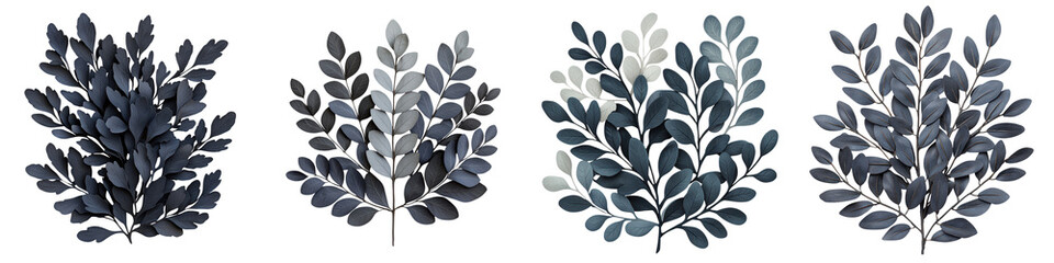 Elegant and Minimalist Monochromatic Botanical Leaves Abstract Pattern Design Backdrop  Stylish Nature Inspired Floral for Modern Contemporary Graphic and Web Design