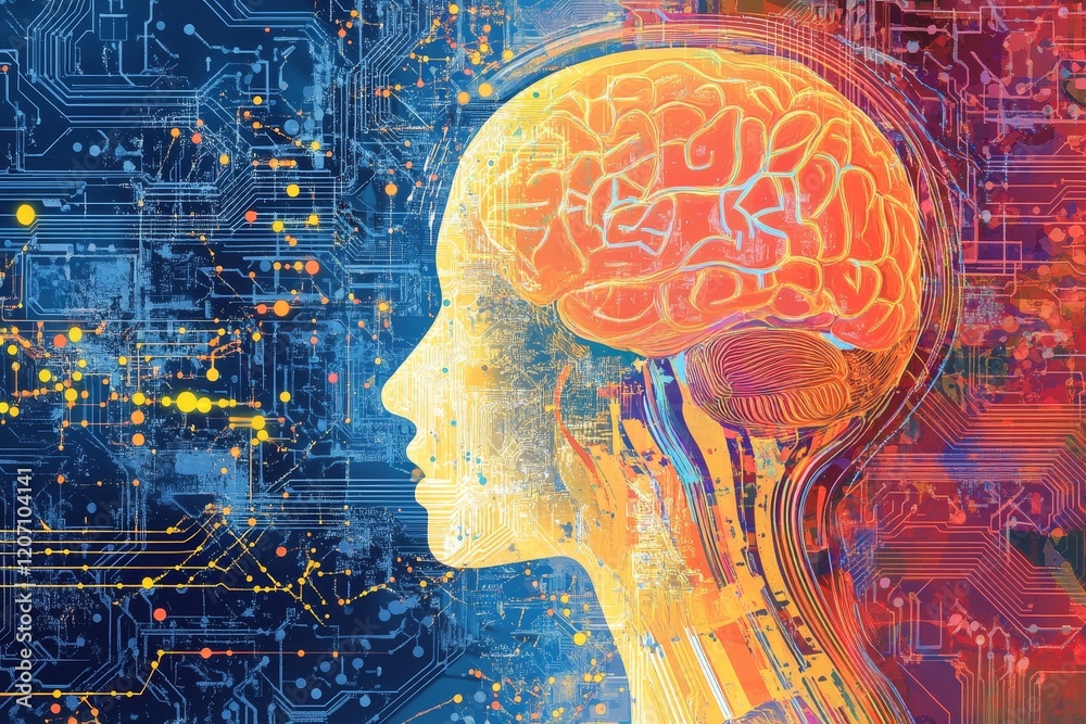 Poster abstract minimalist representation of machine learning concepts