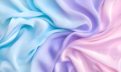 Fototapeta premium Photorealistic draped pastel fabric side view with shape,generation AI