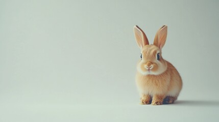 Obraz premium Cute bunny on a white background