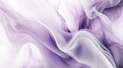 Obraz premium Elegant Flowing Lavender Abstract with Soft Translucent Waves - Made with Generative AI