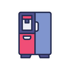 fridge icon. vector filled color icon for your website, mobile, presentation, and logo design.