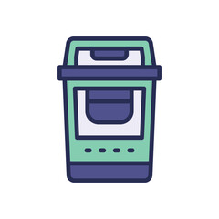 Fototapeta premium trash icon. vector filled color icon for your website, mobile, presentation, and logo design.
