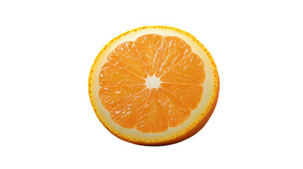 fresh Orange slice isolated on transparent background