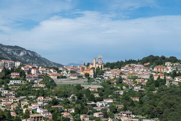 Obraz premium View on Nice, in Alpes-Maritimes in Provence-Alpes-Cote d'Azur, French Riviera, France