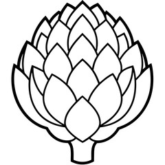 Minimalist Artichoke Outline Design