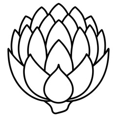Minimalist Artichoke Outline Design