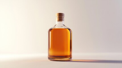 Whiskey Bottle on a White Background
