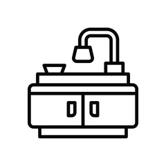 sink icon. vector line icon for your website, mobile, presentation, and logo design.