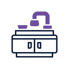 sink icon. vector dual tone icon for your website, mobile, presentation, and logo design.