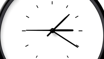 Simple Black Clock Face Minimalist Wall Clock Design