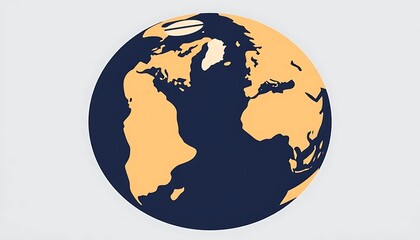 Simple Earth Globe Illustration Global Map Image