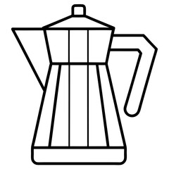 Minimalist Coffee Pot Line Art