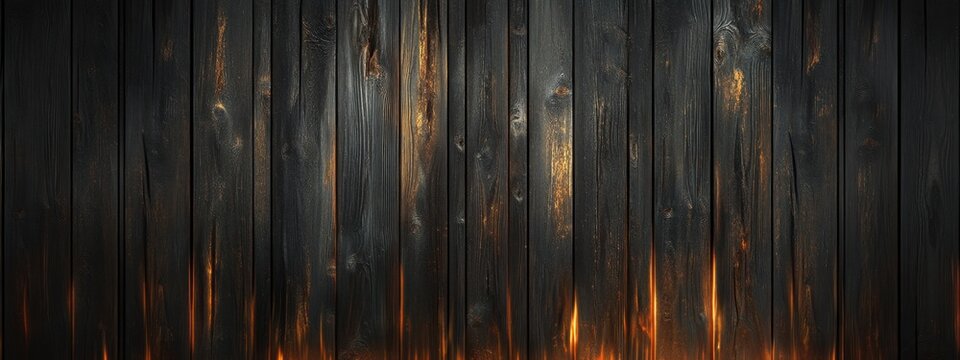 Fiery Inferno Burning Wooden Wall Background Texture Image