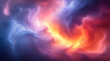 Obraz premium Abstract Swirling Nebula Cosmic Energy Flow