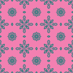 Pink Swirling Floral Ornament 