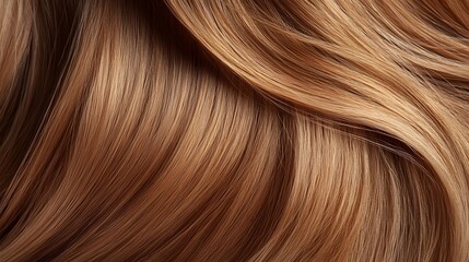 Fototapeta premium Captivating Close up of a Woman s Smooth Shiny Hair in Soft Studio Lighting