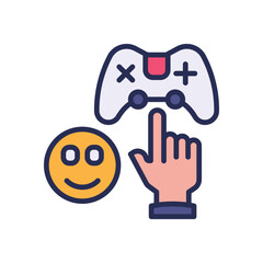 video game filled color icon. vector icon for your website, mobile, presentation, and logo design.