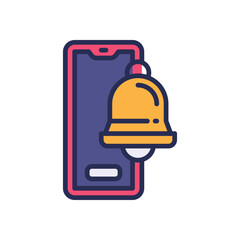 notification filled color icon. vector icon for your website, mobile, presentation, and logo design.