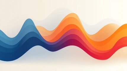 An elegant area chart with smooth curves in gradient colors representing revenue growth over time, set against a light background for a polished appearance