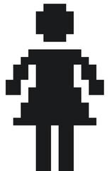 Obraz premium pixel woman sigh icon 8bit