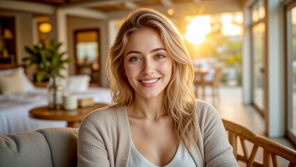 Fototapeta premium A peaceful and comfortable self-care environment for single ladies to enjoy some quiet time. Perfect for nurturing yourself with activities that promote inner peace and rejuvenation.