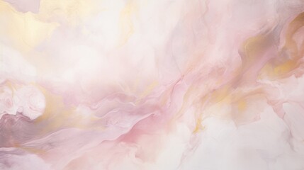 Obraz premium Soft pastel abstract art with gentle pink and gold swirls