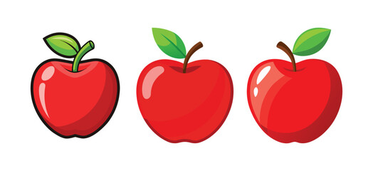 set of apple vector, vector and illustration, vector style