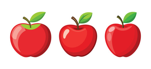 set of apple vector, vector and illustration, vector style