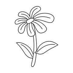 flower doodle outline