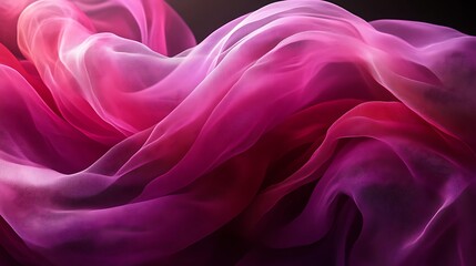 Obraz premium Abstract Pink And Purple Fabric Drapes Gracefully