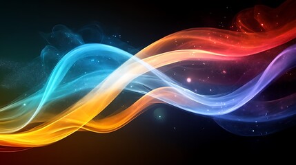 Obraz premium Abstract Colorful Waves Flowing Through Space