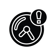 clock alarm solid icon. vector icon for your website, mobile, presentation, and logo design.