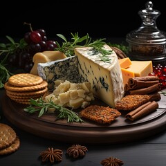 Elegant Assorted Cheese Plate with Dairy Delicacies and Gourmet Presentation