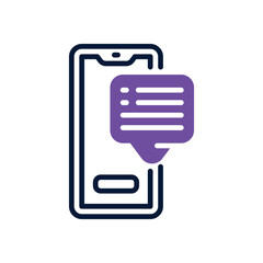 chat dual tone icon. vector icon for your website, mobile, presentation, and logo design.