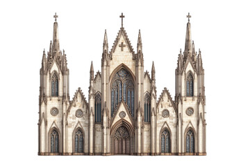 Classic Gothic cathedral architecture with prominent spires