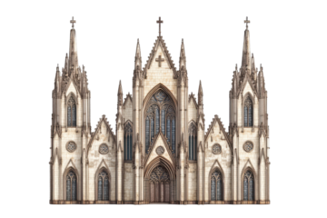 Classic Gothic cathedral architecture with prominent spires