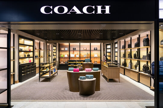 Ho Chi Minh, Vietnam - August 24, 2024: the shopfront of the Coach store at Tan Son Nhat International Airport.