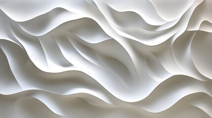 Fototapeta premium Abstract White Wave Pattern Design