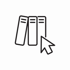 Online library education books icon vector sign