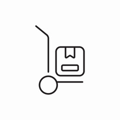 forklift shipping cart icon vector sign