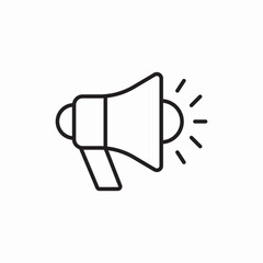 Marketing megaphone announcement speaker icon vector sign