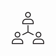 Business network connection people icon vector sign